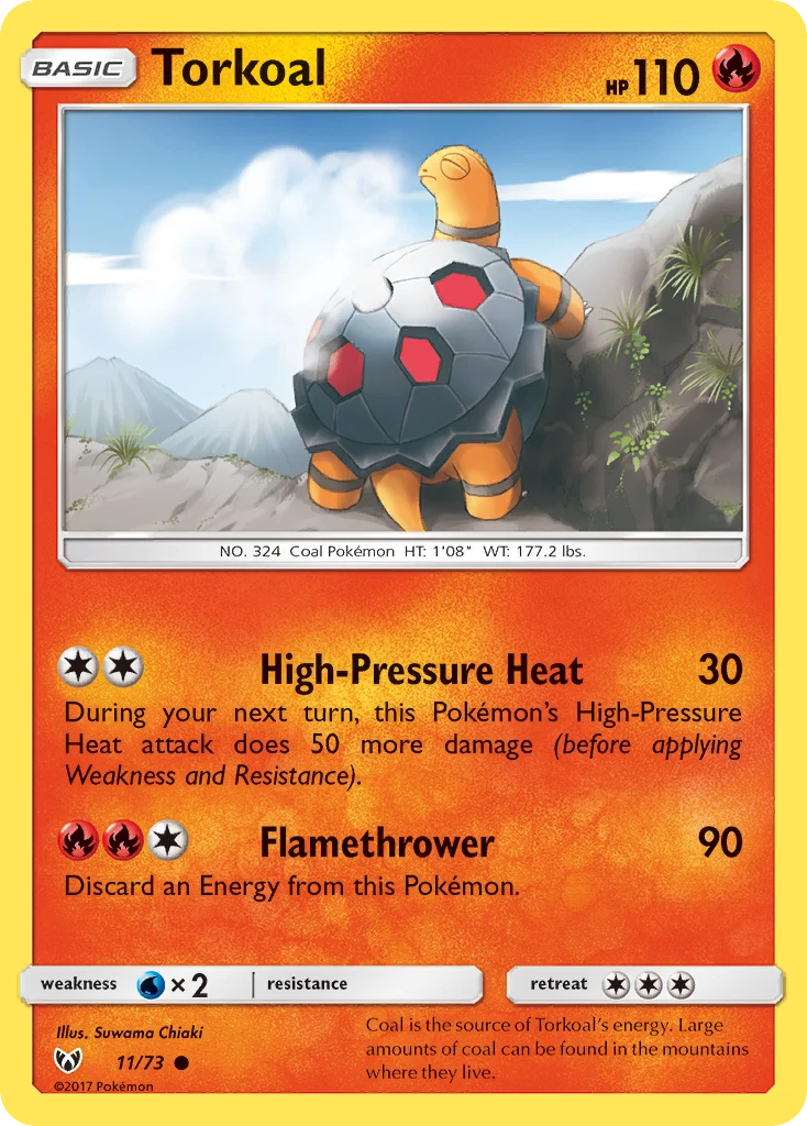 Torkoal 11 card from Shining Legends