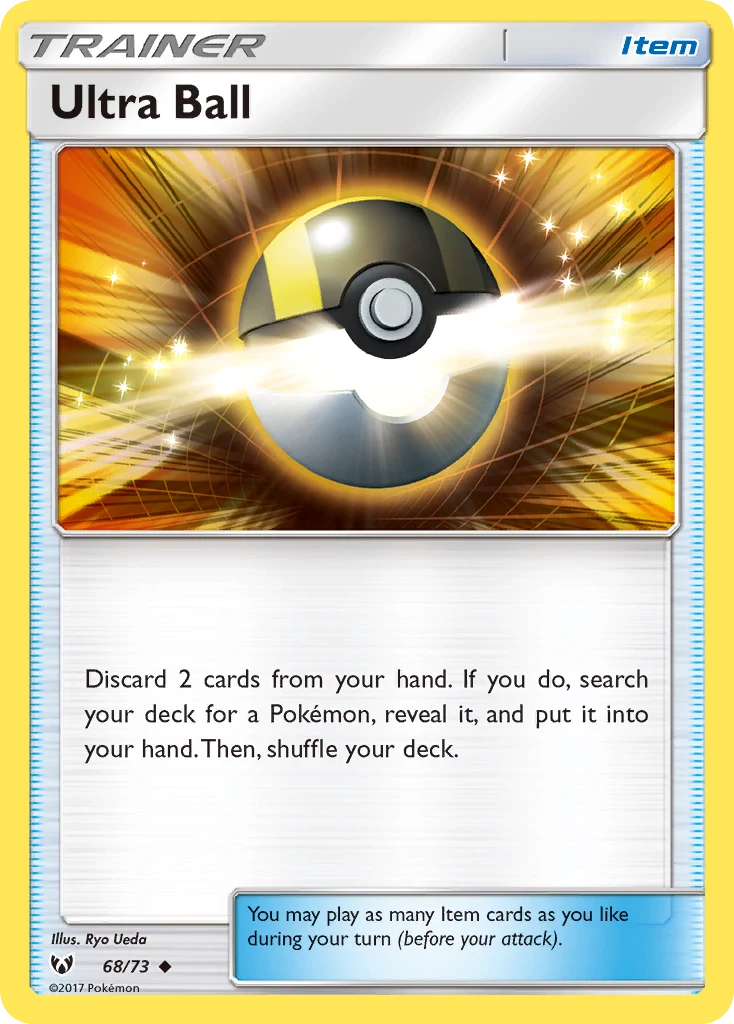 Ultra Ball 68a — Shining Legends 68a, Reverse Holofoil finish