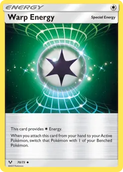 Warp Energy 70 — shown as an example of the Reverse Holofoil finish