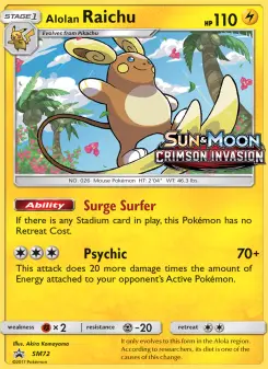 Alolan Raichu SM72 — SM Black Star Promos