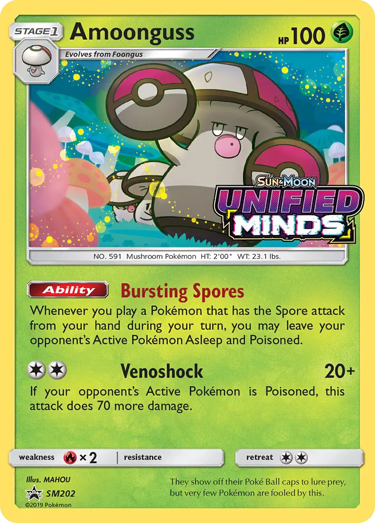 Amoonguss SM202 card from SM Black Star Promos