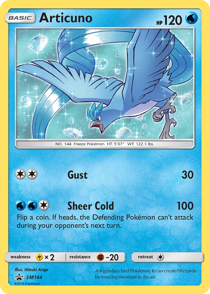 Articuno SM144 — SM Black Star Promos SM144, Holofoil finish