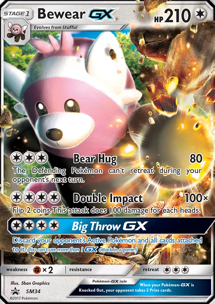 Bewear-GX SM34 card from SM Black Star Promos