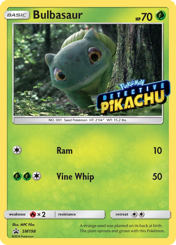 Bulbasaur SM198 card from SM Black Star Promos