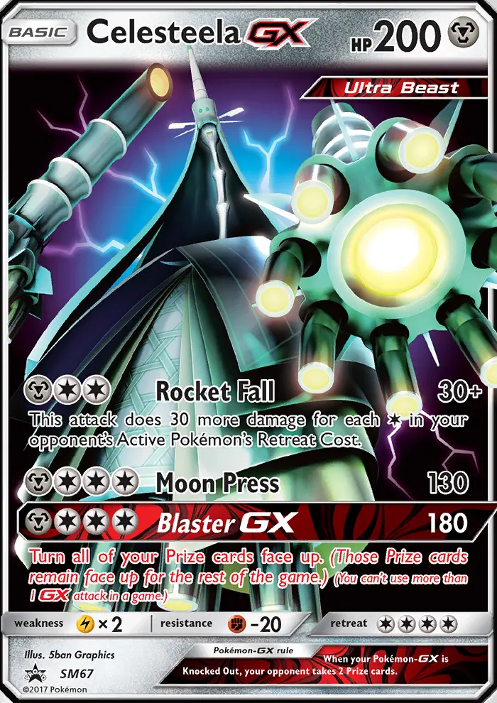 Celesteela-GX SM67 card from SM Black Star Promos