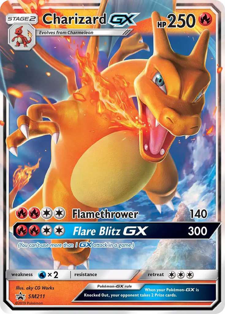Charizard-GX SM211 card from SM Black Star Promos