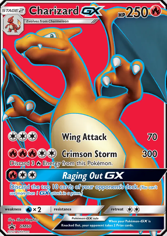 Charizard-GX SM60 — SM Black Star Promos SM60, Holofoil finish