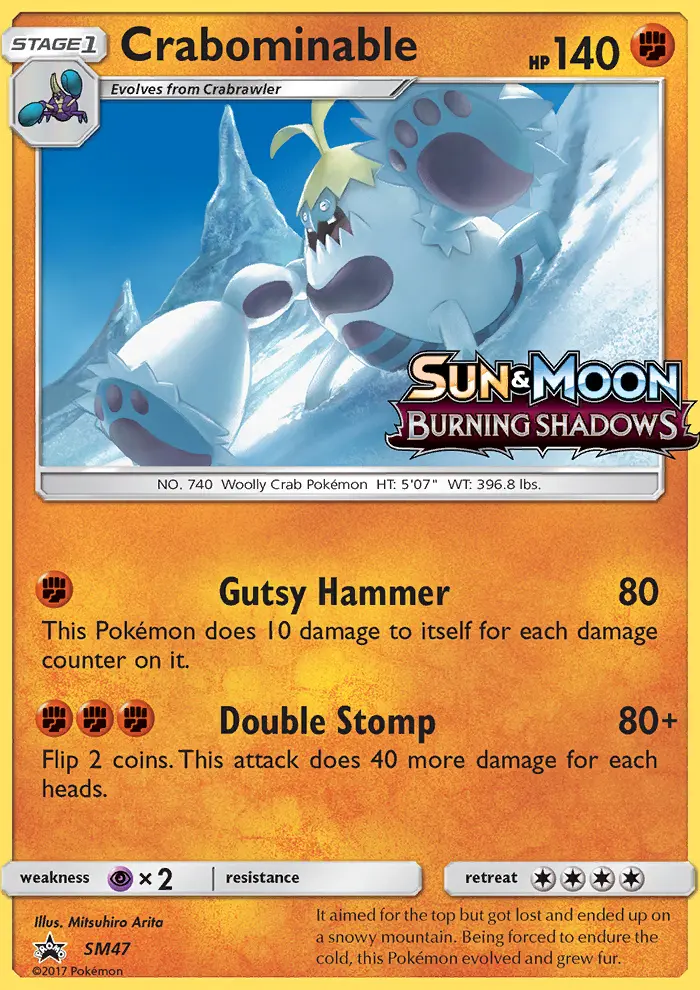 Crabominable SM47 — SM Black Star Promos SM47, Holofoil finish