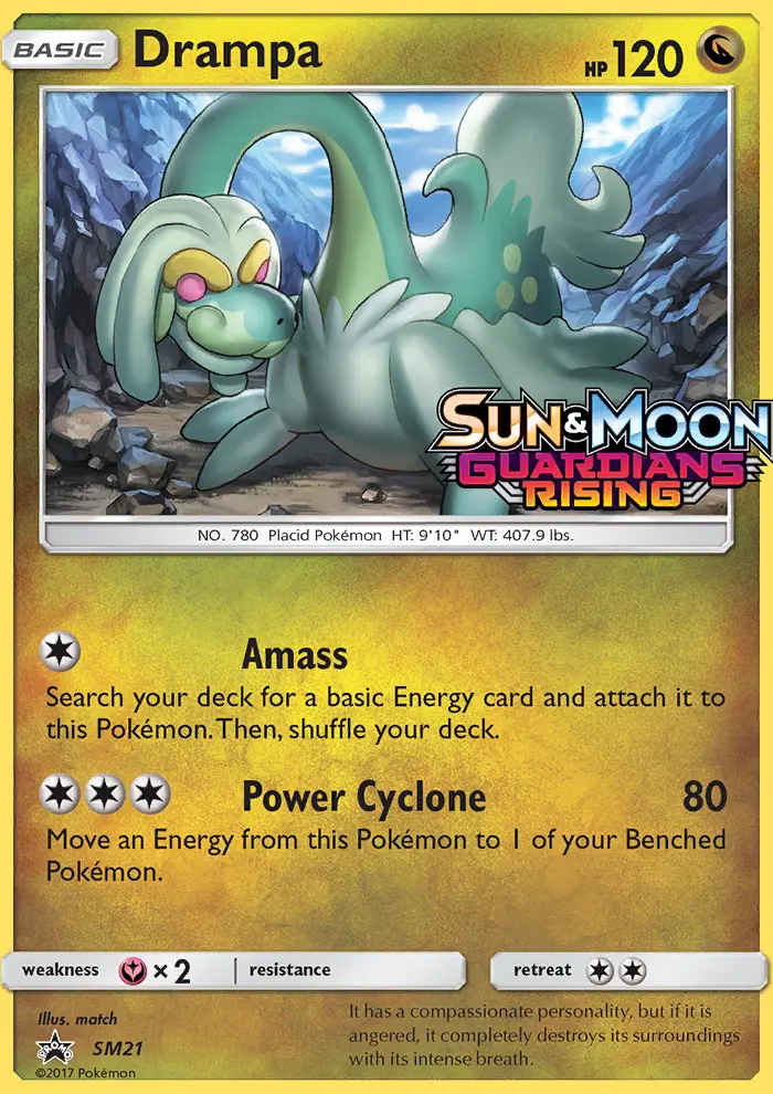 Drampa SM21 card from SM Black Star Promos