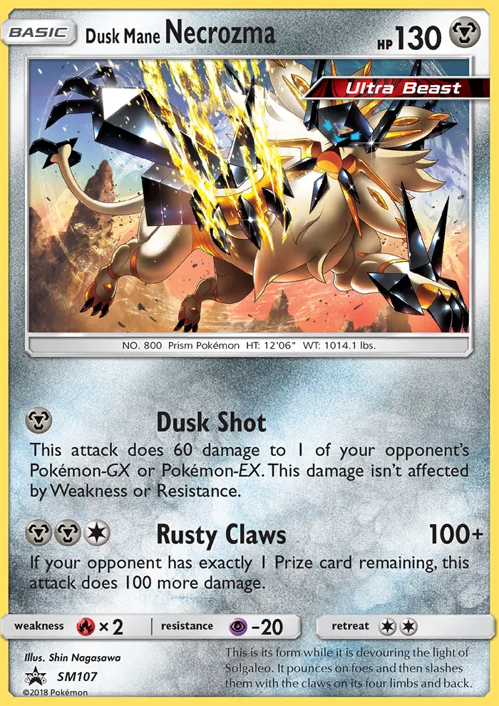Dusk Mane Necrozma SM107 — SM Black Star Promos SM107, Holofoil finish