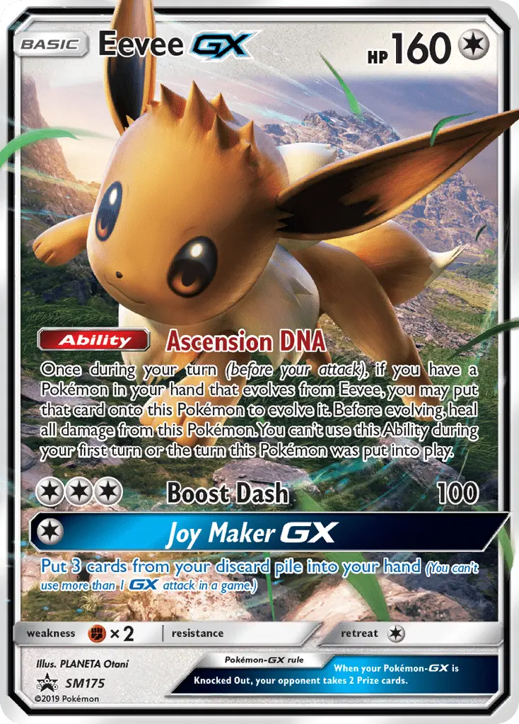 Eevee-GX SM175 — SM Black Star Promos SM175, Holofoil finish