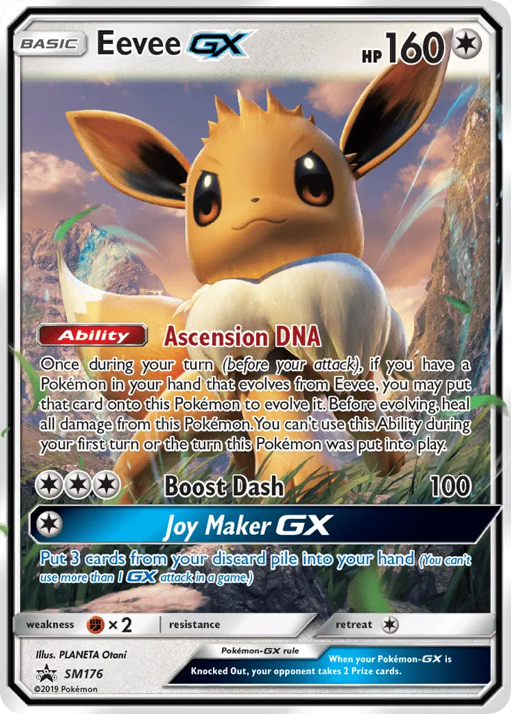 Eevee-GX SM176 — SM Black Star Promos SM176, Holofoil finish