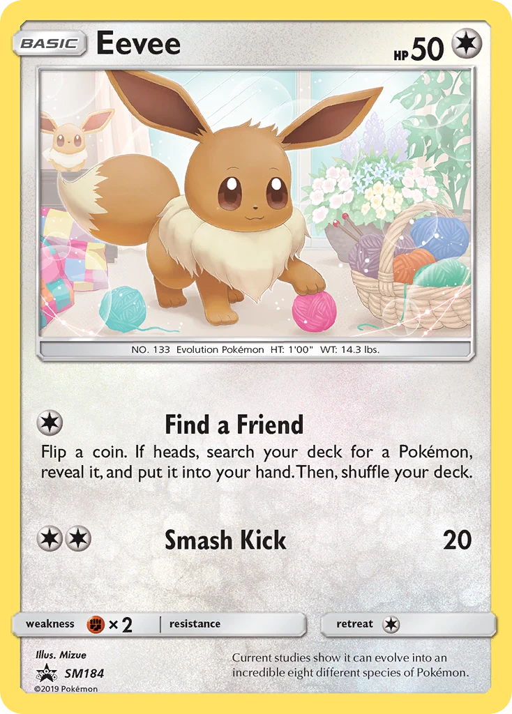 Eevee SM184 — SM Black Star Promos SM184, Holofoil finish