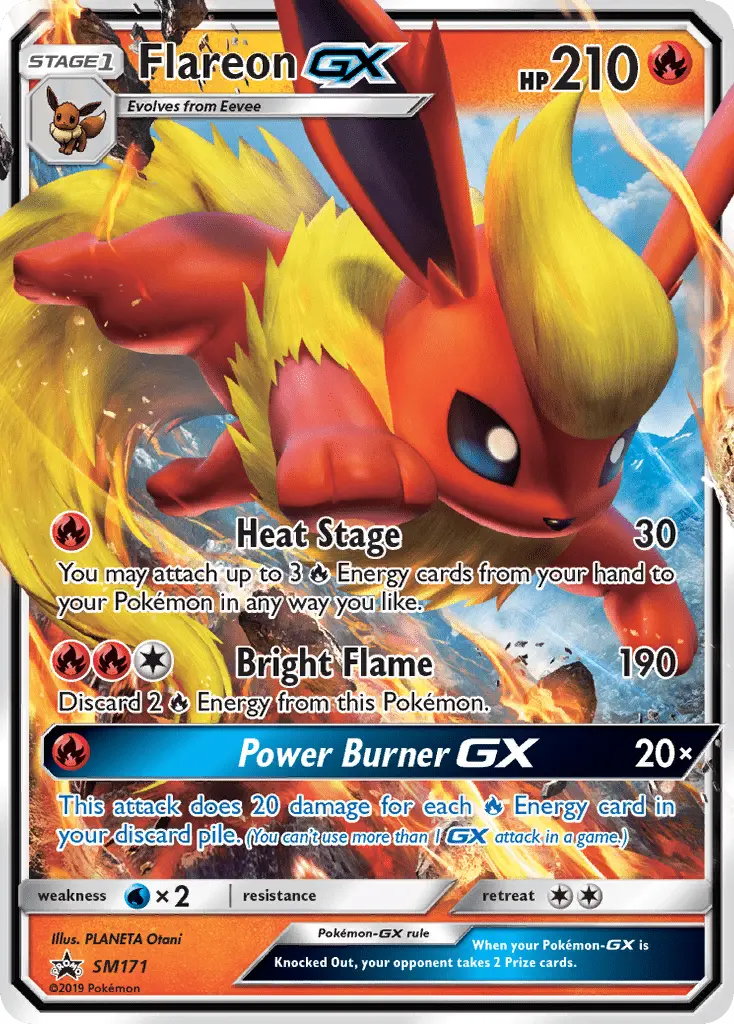 Flareon-GX SM171 — SM Black Star Promos SM171, Holofoil finish