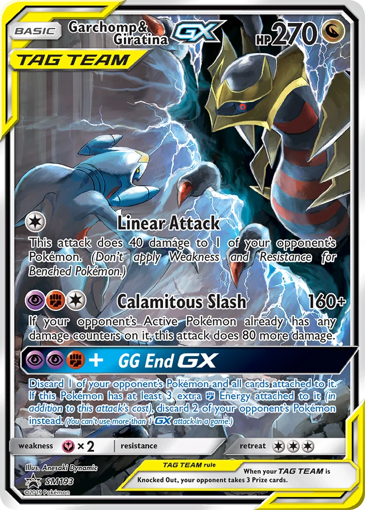 Garchomp & Giratina-GX SM193 — SM Black Star Promos SM193, Holofoil finish