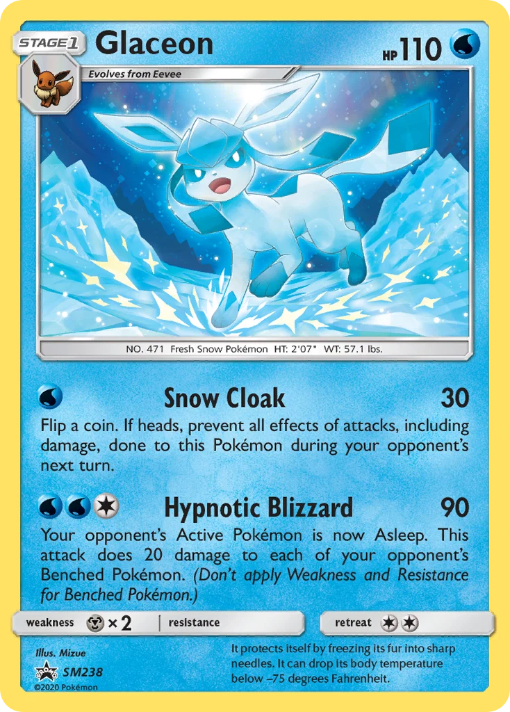 Glaceon SM238 — SM Black Star Promos SM238, Normal finish