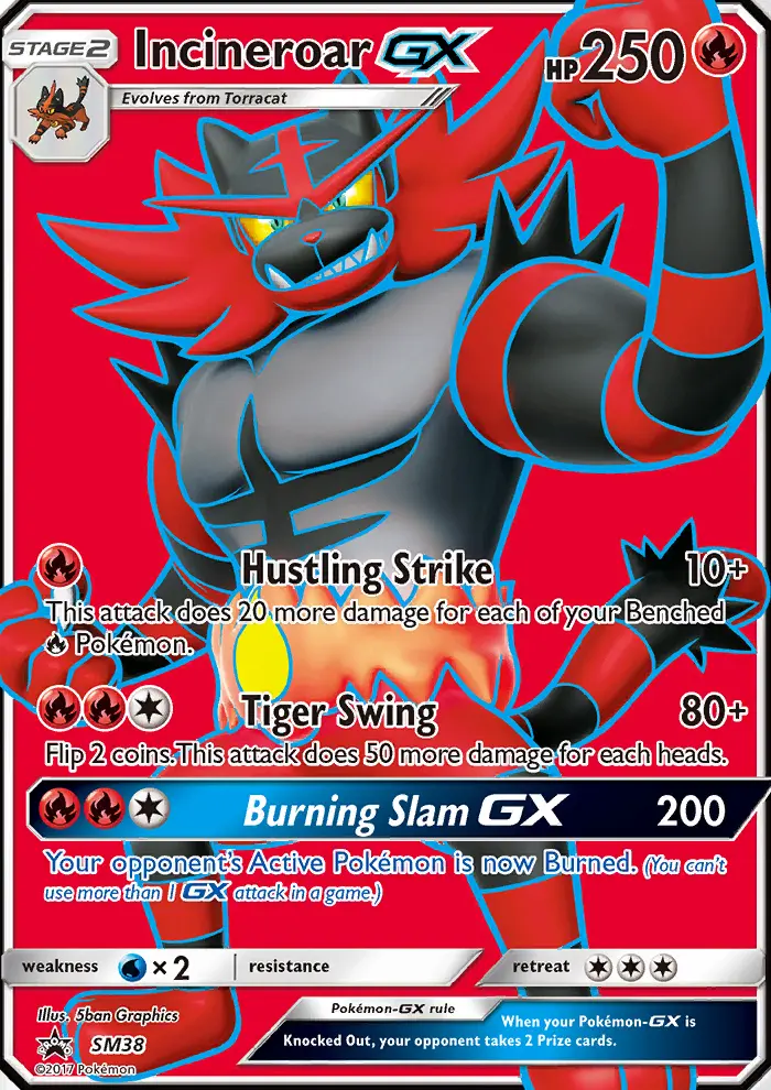 Incineroar-GX SM38 — SM Black Star Promos SM38, Holofoil finish
