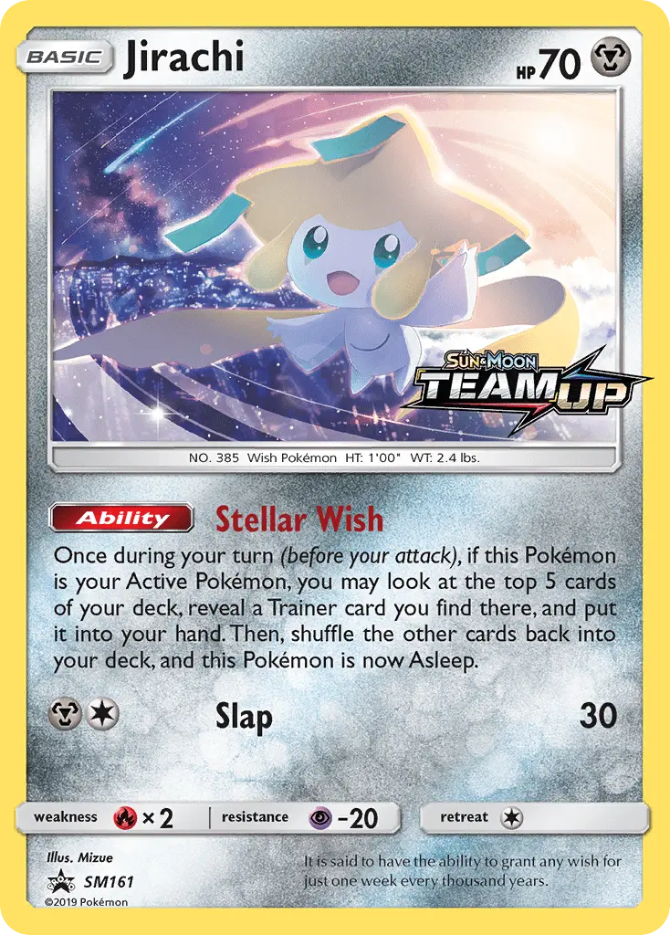 Jirachi SM161 card from SM Black Star Promos