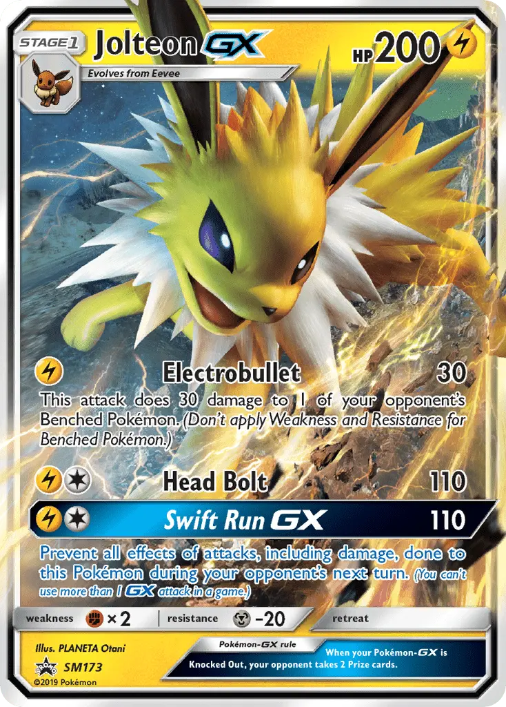 Jolteon-GX SM173 — SM Black Star Promos SM173, Holofoil finish