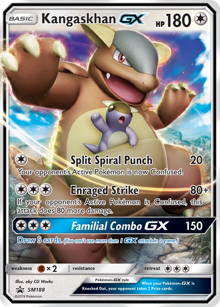 Kangaskhan-GX SM188 — SM Black Star Promos SM188, Holofoil finish