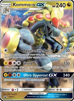 Kommo-o-GX SM71 — shown as an example of the Reverse Holofoil finish
