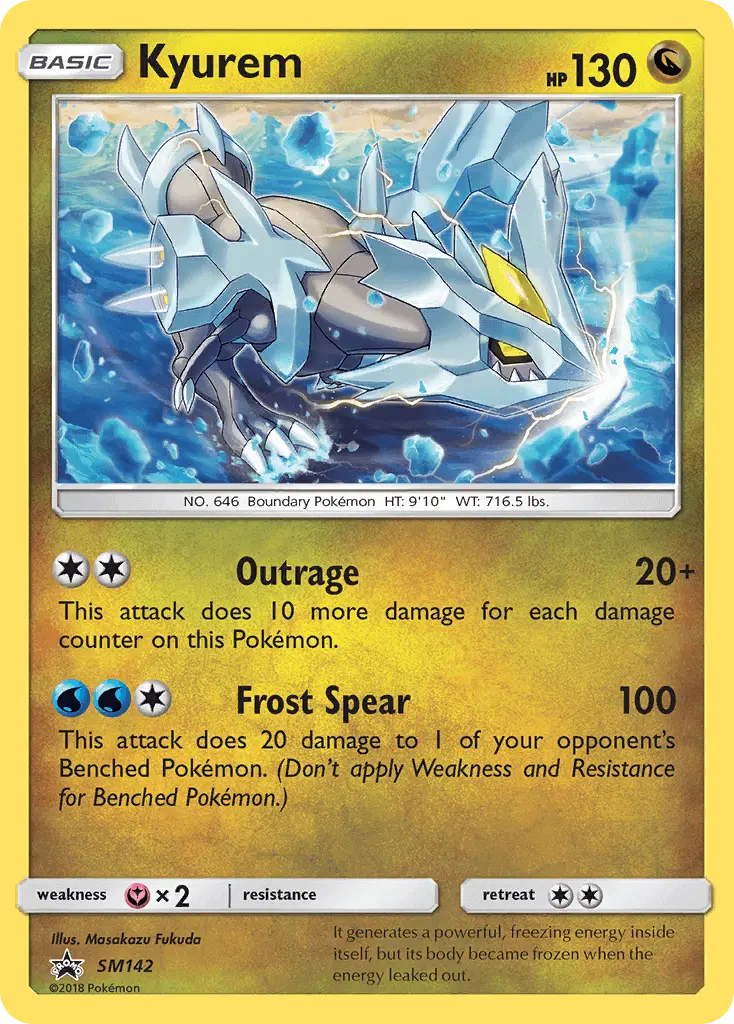 Kyurem SM142 card from SM Black Star Promos
