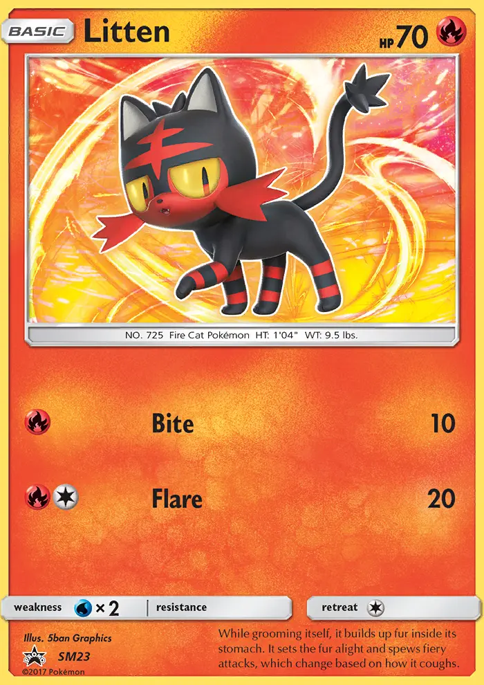 Litten SM23 card from SM Black Star Promos