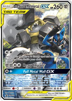 Lucario & Melmetal-GX SM192 — SM Black Star Promos