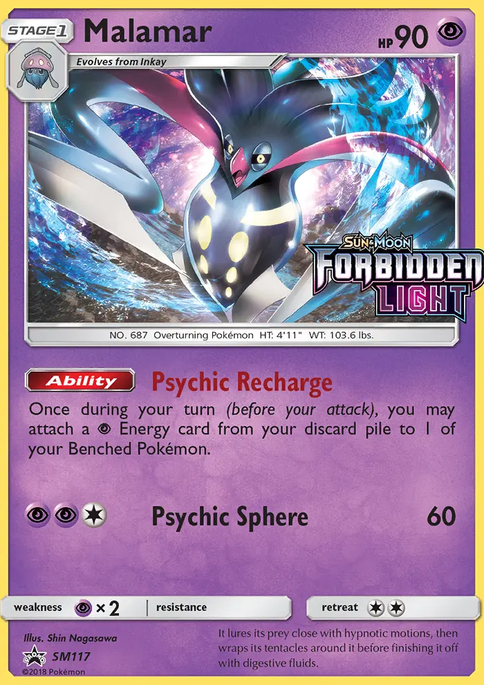 Malamar SM117 — SM Black Star Promos SM117, Holofoil finish