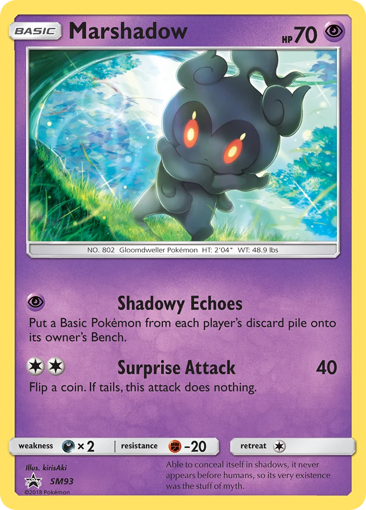 Marshadow SM93 card from SM Black Star Promos