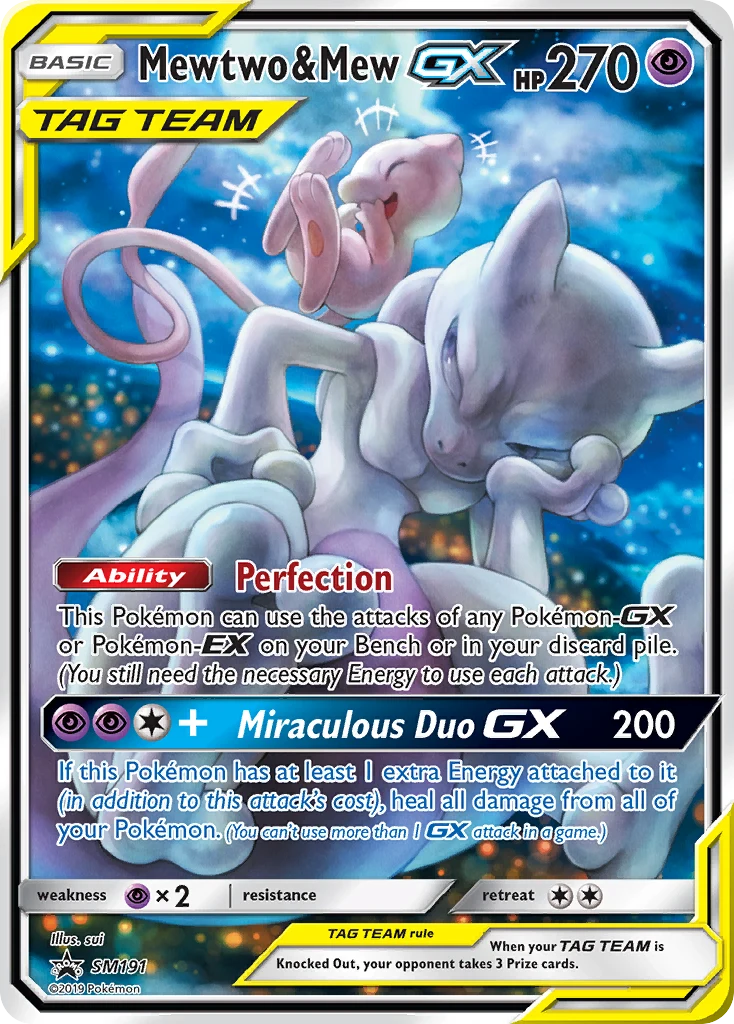 Mewtwo & Mew-GX SM191 — the most expensive sui card