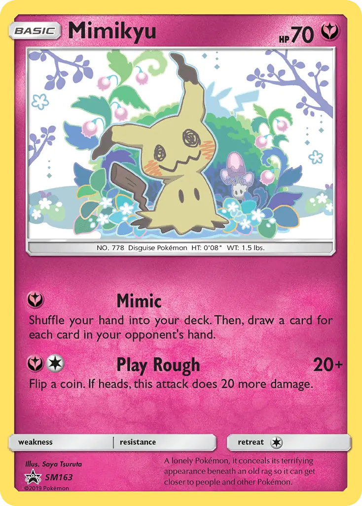 Mimikyu SM163 card from SM Black Star Promos