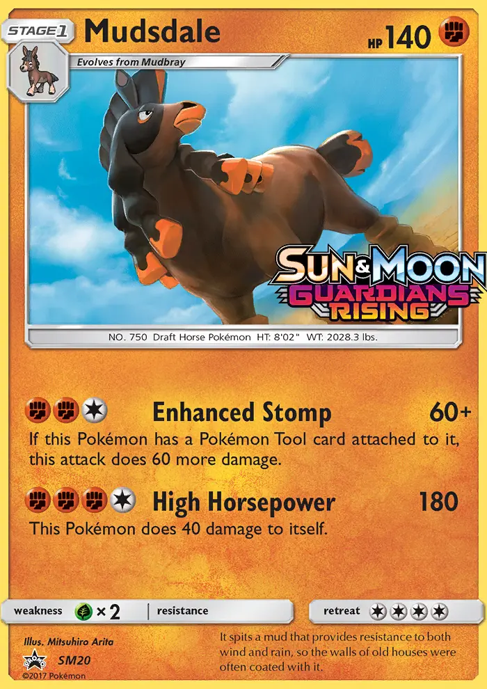 Mudsdale SM20 — SM Black Star Promos SM20, Holofoil finish