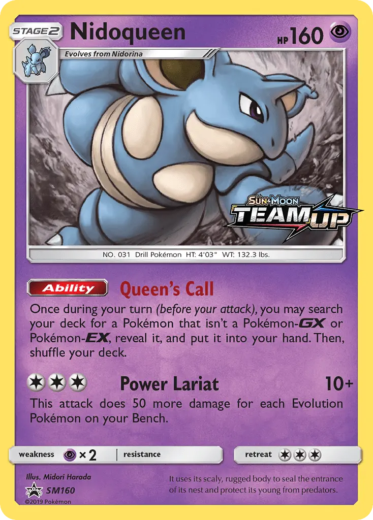 Nidoqueen SM160 — SM Black Star Promos SM160, Holofoil finish