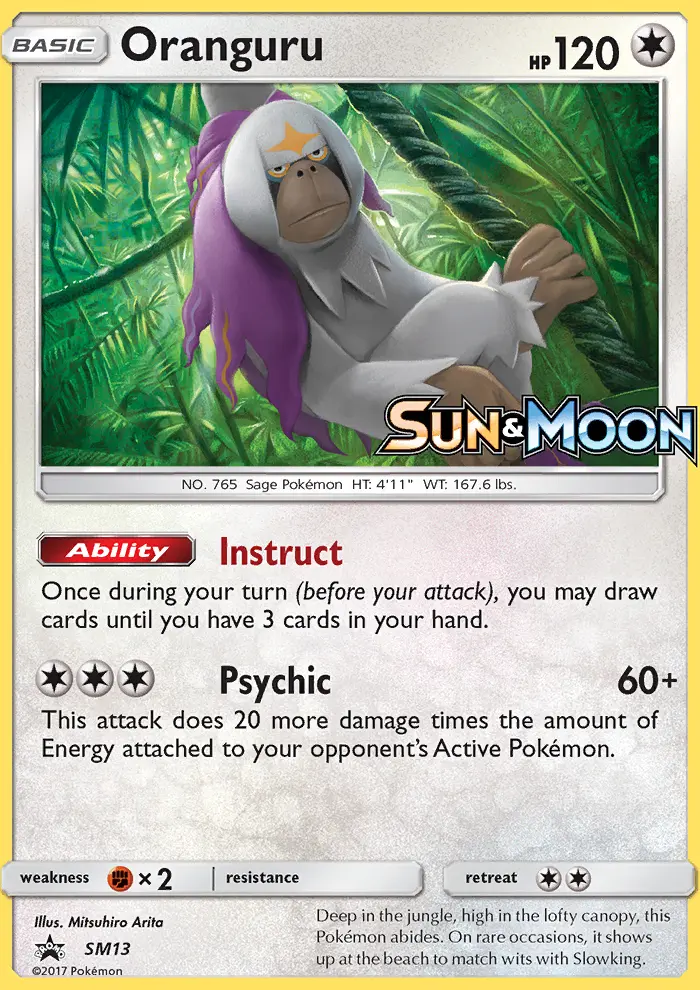 Oranguru SM13 — SM Black Star Promos SM13, Holofoil finish