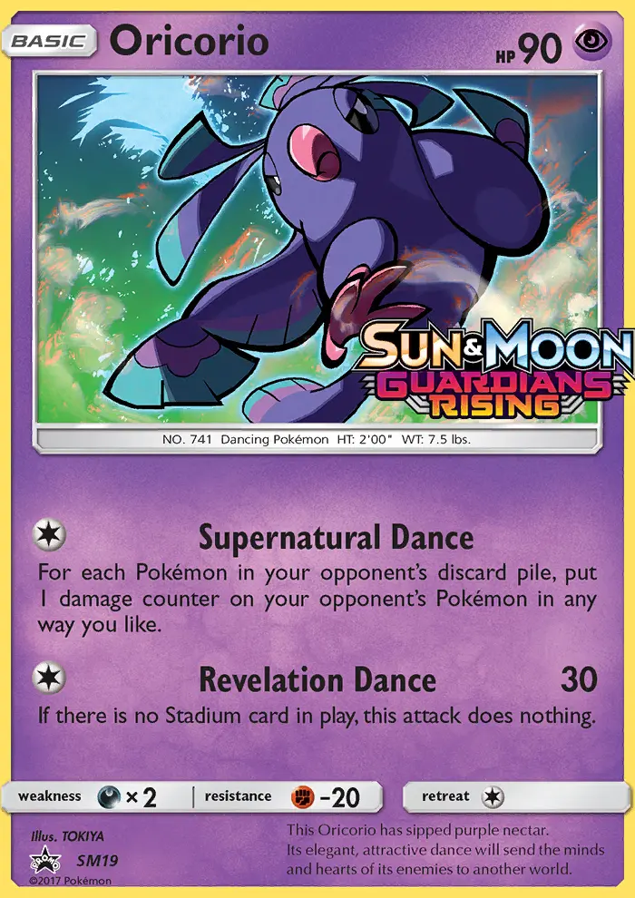 Oricorio SM19 card from SM Black Star Promos