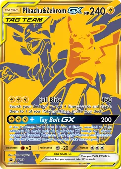Pikachu and Zekrom GX
