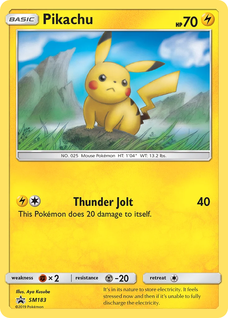 Pikachu SM183 — SM Black Star Promos SM183, Holofoil finish
