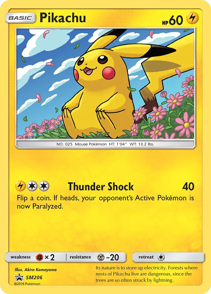 Pikachu SM206 — SM Black Star Promos SM206, Holofoil finish