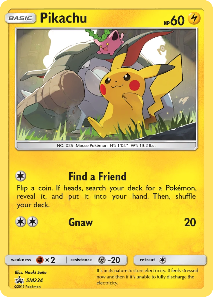 Pikachu SM234 card from SM Black Star Promos