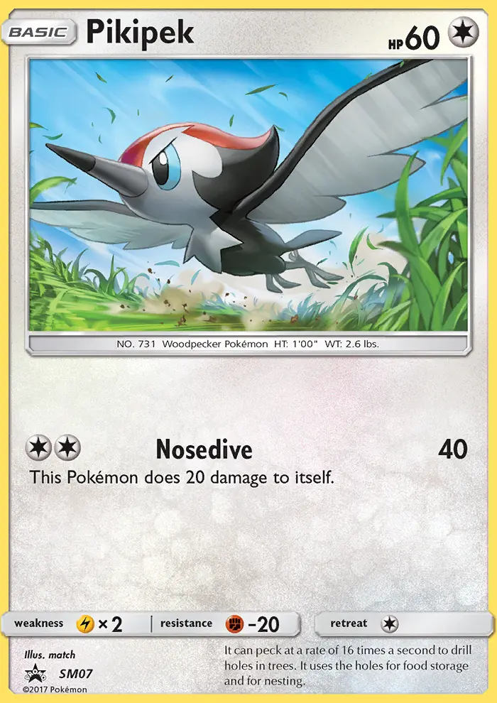 Pikipek SM07 card from SM Black Star Promos