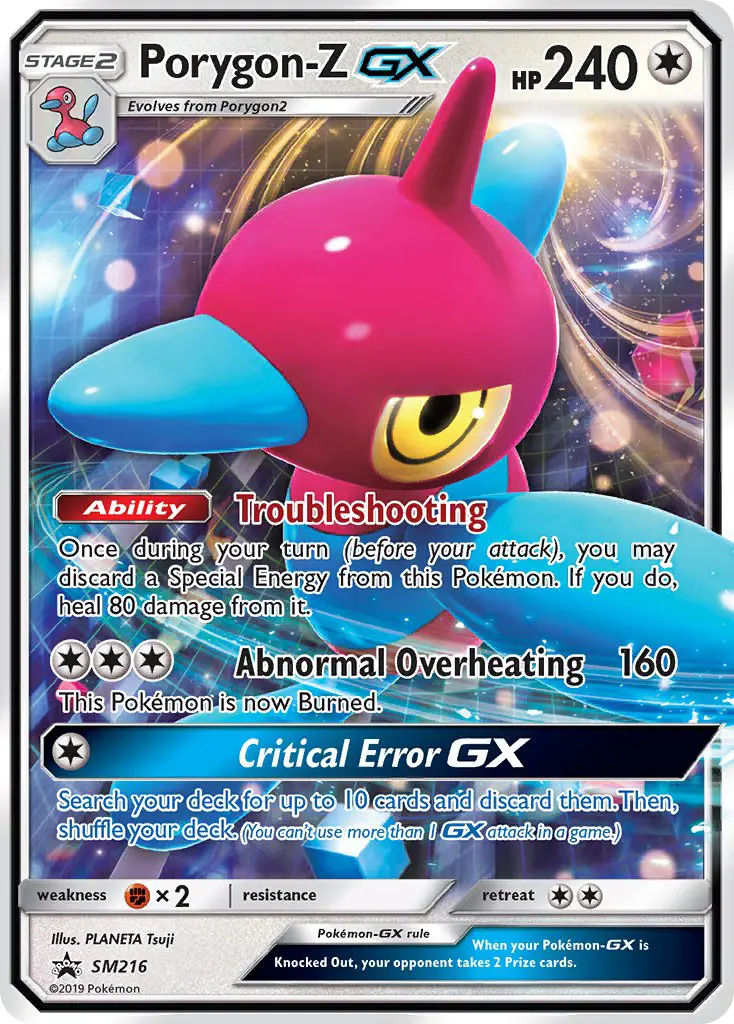 Porygon-Z-GX SM216 card from SM Black Star Promos