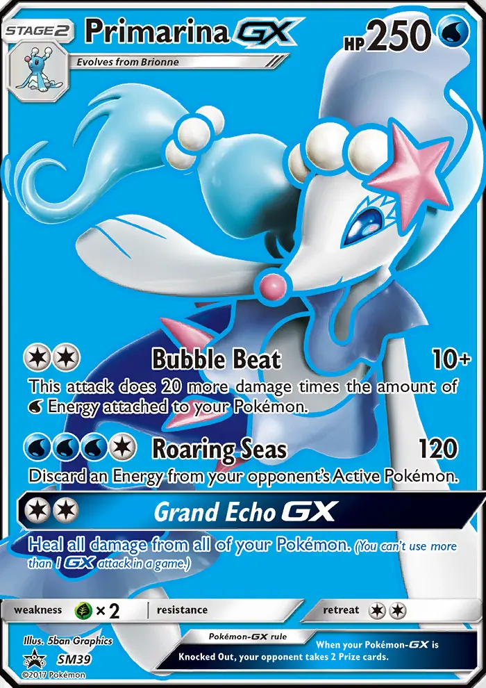 Primarina-GX SM39 — SM Black Star Promos SM39, Holofoil finish