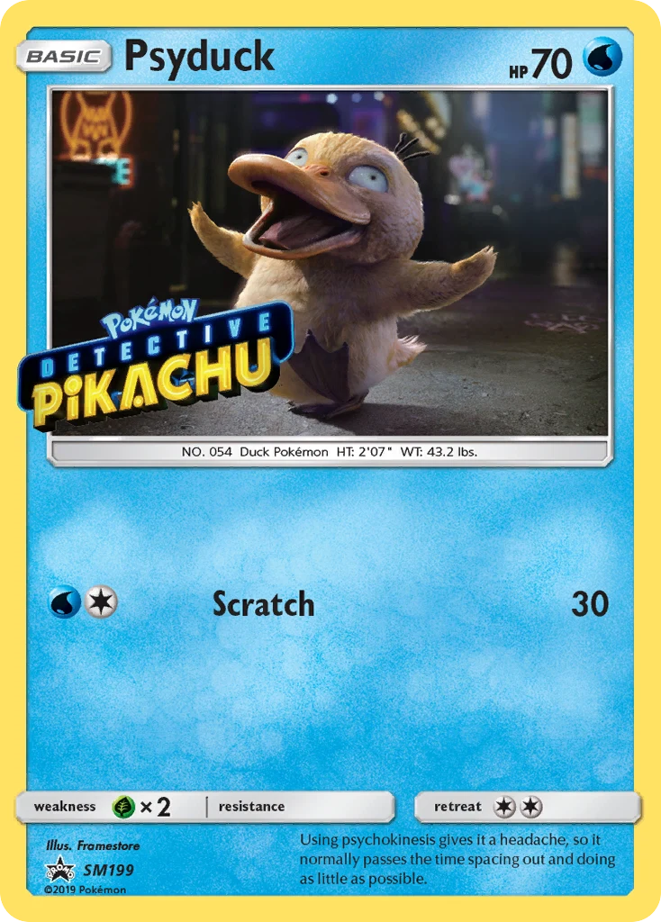 Psyduck SM199 — SM Black Star Promos SM199, Holofoil finish