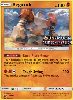 Regirock — SM Black Star Promos SM74