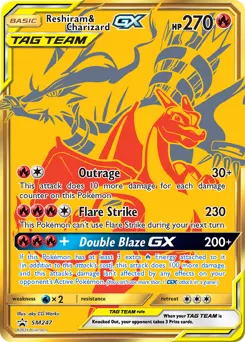 Reshiram and Charizard GX