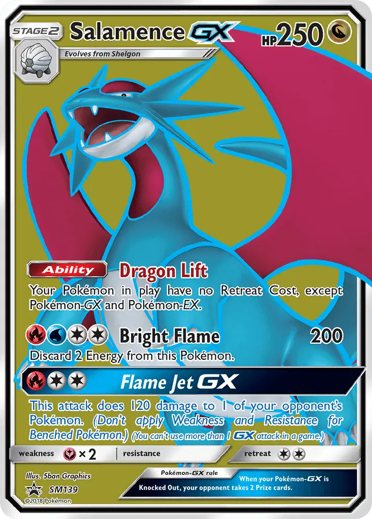 Salamence-GX SM139 — SM Black Star Promos SM139, Holofoil finish