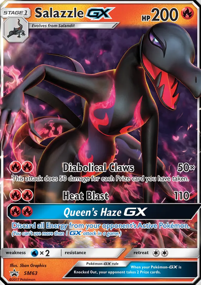 Salazzle-GX SM63 card from SM Black Star Promos