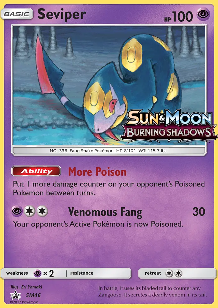 Seviper SM46 — SM Black Star Promos SM46, Holofoil finish