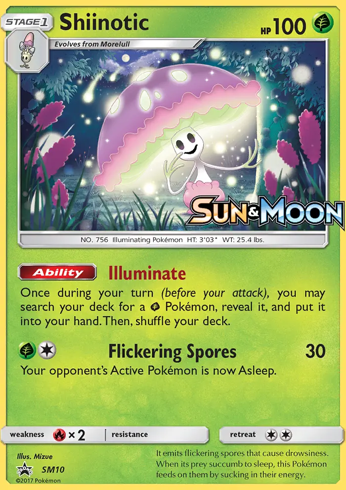 Shiinotic SM10 card from SM Black Star Promos
